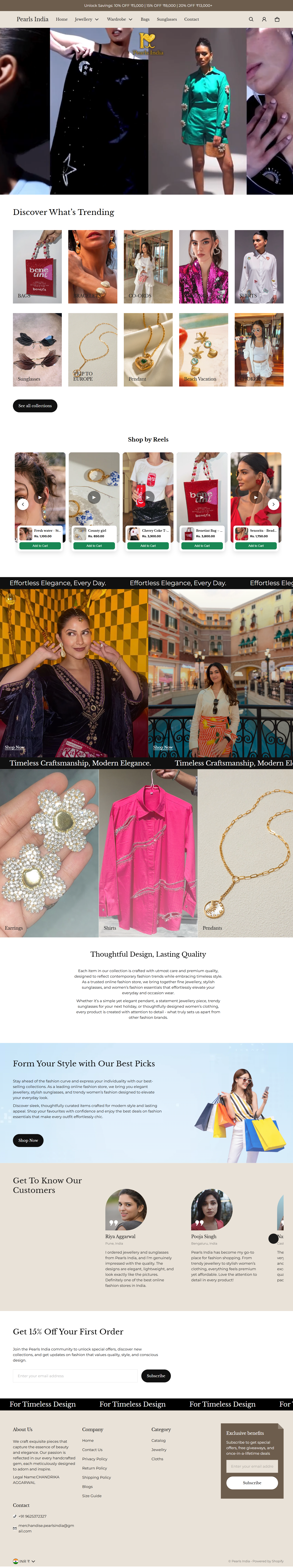 The Pearls India website